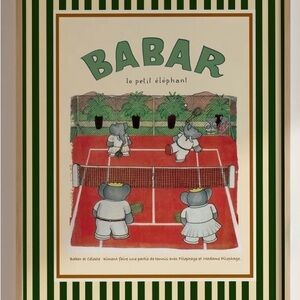 Babar Le Petit Éléphant Tennis Poster